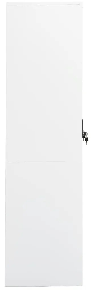 vidaXL Ντουλάπα Λευκή 80 x 50 x 180 εκ. από Χάλυβα