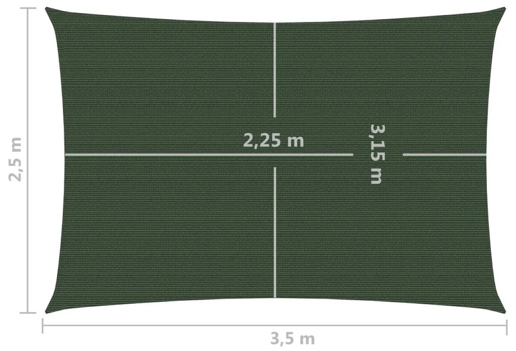 ΠΑΝΙ ΣΚΙΑΣΗΣ ΣΚΟΥΡΟ ΠΡΑΣΙΝΟ 2,5 X 3,5 Μ. ΑΠΟ HDPE 160 ΓΡ./Μ² 311453