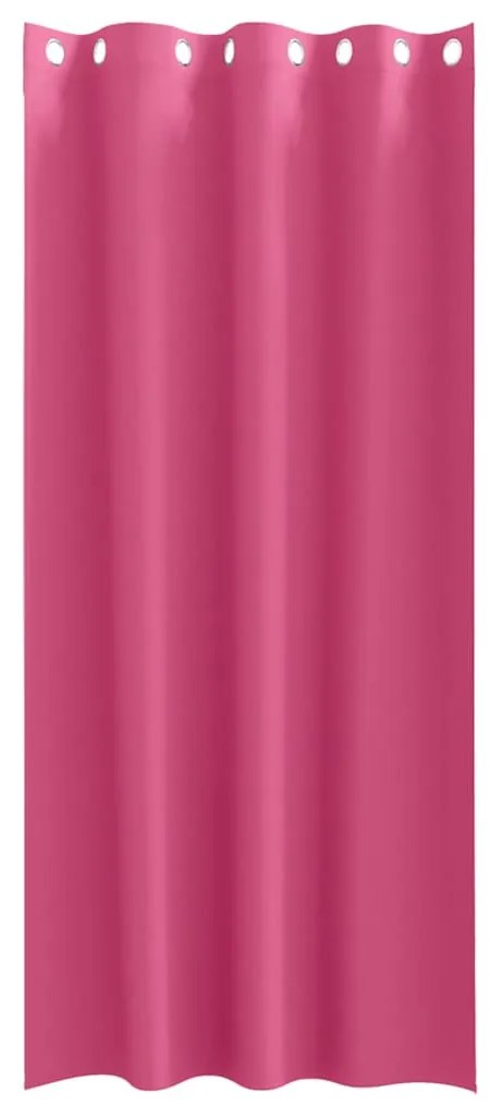 vidaXL Κουρτίνες με κουρτίνες 2 pcs Φωτεινό Ροζ 225x140εκ. Πολυεστέρας