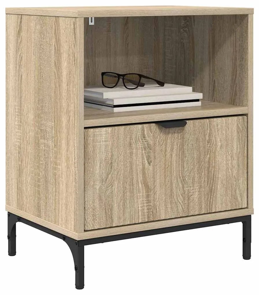 vidaXL Κομοδίνα 2 pcs Sonoma Δρυς 49 x 36 x 61 εκ Επεξεργασμένο ξύλο