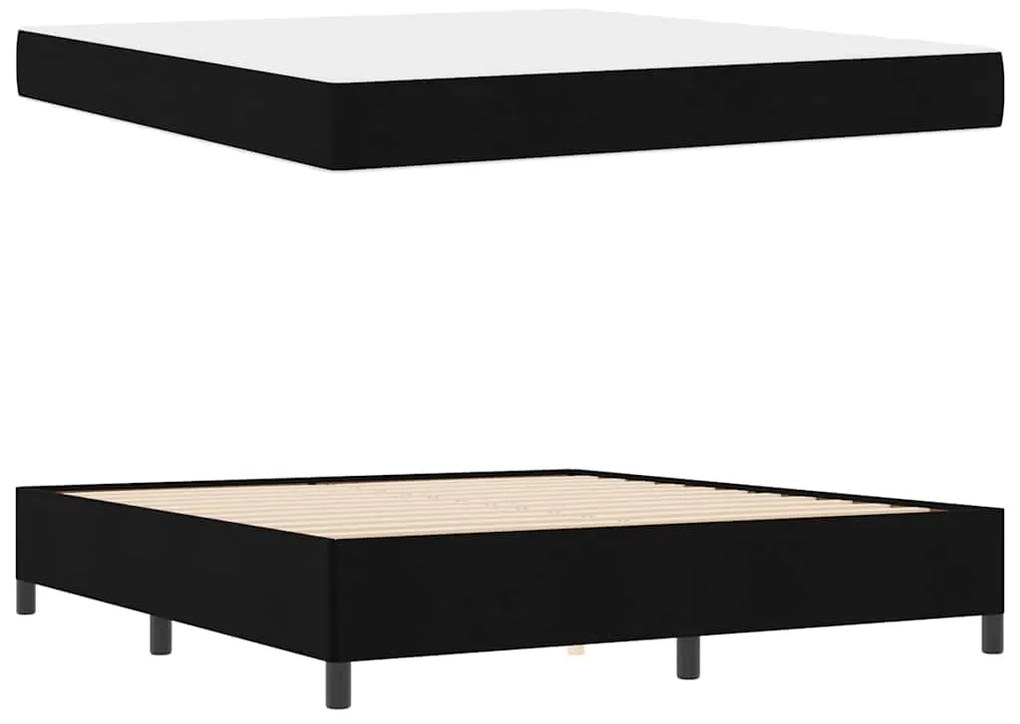 vidaXL Κρεβάτι με ελατήρια Μαύρο 180 x 200 cm