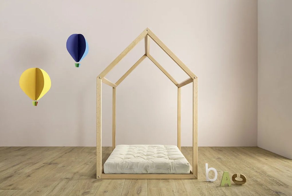 Aria Premium Κρεβατι / Σπιτακι Montessori Μπεζ 88x138-168x132cm