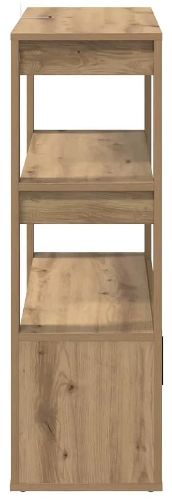vidaXL Πλαϊνό γραφείο artisan δρυς 30 x 80 x 90 εκ Επεξεργασμένο ξύλο