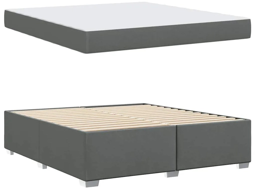 vidaXL Σκελετός Κρεβατιού Άλλο Σκούρο γκρι 180 x 200 cm ύφασμα