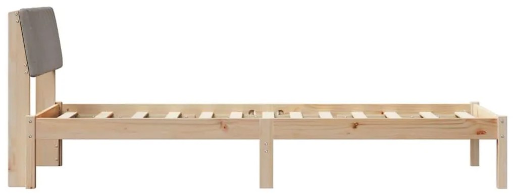 vidaXL Σκελετός Κρεβατιού Καφέ και ταμπά 75 x 190 cm Μασίφ ξύλο πεύκου