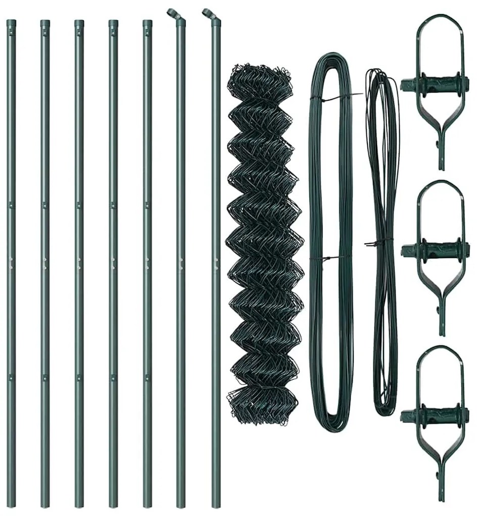 vidaXL Στύλος Περιφράξεων Πράσινο 10 x 1,5 μ (40 x 40 χιλιοστά πλέγμα)