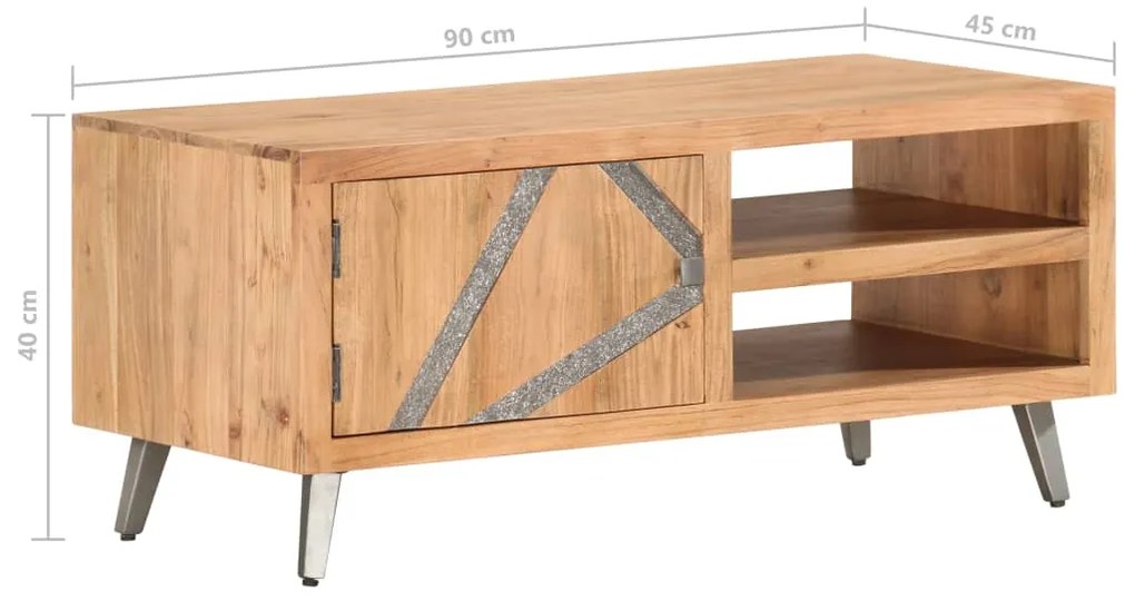 vidaXL Τραπεζάκι Σαλονιού 90x45x40 εκ. από Μασίφ Ξύλο Ακακίας