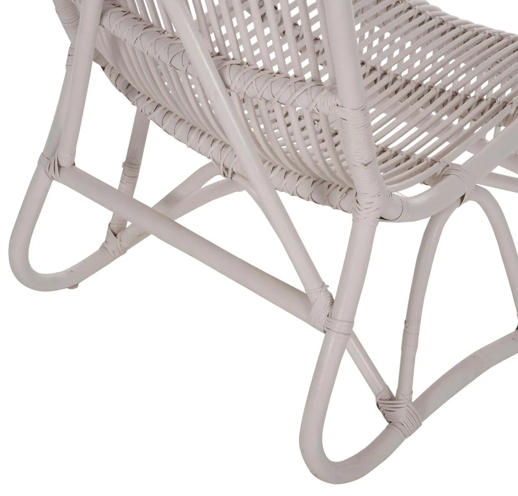 Καρέκλα - Πολυθρόνα BRONNY C9644.02 Λευκό Rattan 60x82x92Υ εκ. 60x2x92 εκ.