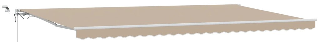 vidaXL Αυτόματη Ανασυρόμενη Τέντα με LED Μπεζ 600x350 εκ