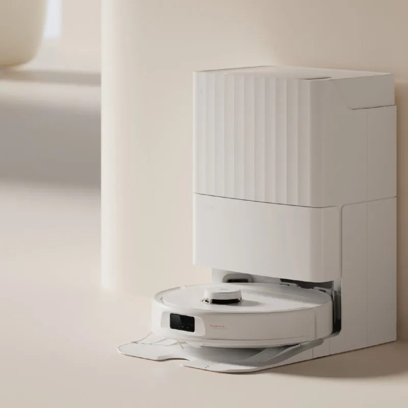 Ρομποτική ηλεκτρική σκούπα Roborock Q Revo Max V, 7000Pa, 180 λεπτά, 300 m2, Στεγνό/Μικρό, Wi-Fi, PreciSense® LiDAR + Reactive AI, Φωνητικός βοηθός, Λευκό