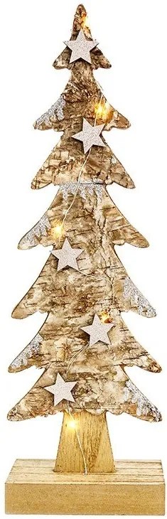 Διακοσμητικό LED Wooden big brown Xmas tree (10) τεμάχια