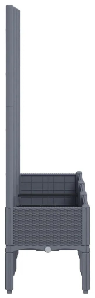 Ζαρντινιέρα Κήπου με Καφασωτό Μπλε Γκρι 120x40x142 εκ. από PP 367926