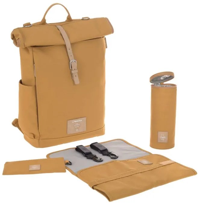 Laessig Τσάντα αλλαγής Πλάτης Rolltop curry