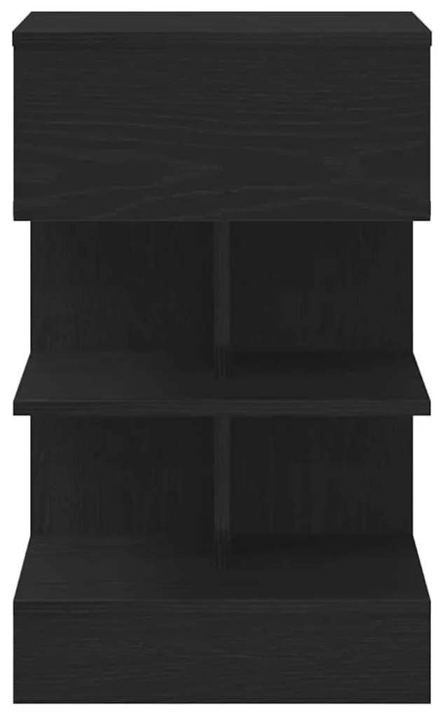 vidaXL Κομοδίνο Μαύρη δρυς 40 x 35 x 65 εκ. Επεξεργασμένο ξύλο
