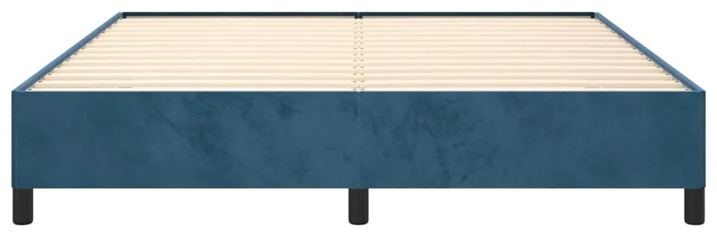vidaXL Πλαίσιο Κρεβατιού Σκούρο Μπλε 160x200 εκ. Βελούδινο
