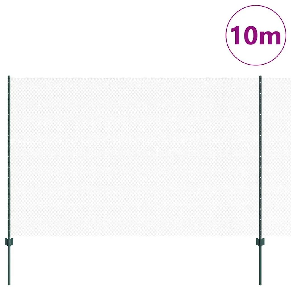 vidaXL Φράχτης με Στήλες. Πράσινο 1.5 x 10 m Ατσάλι