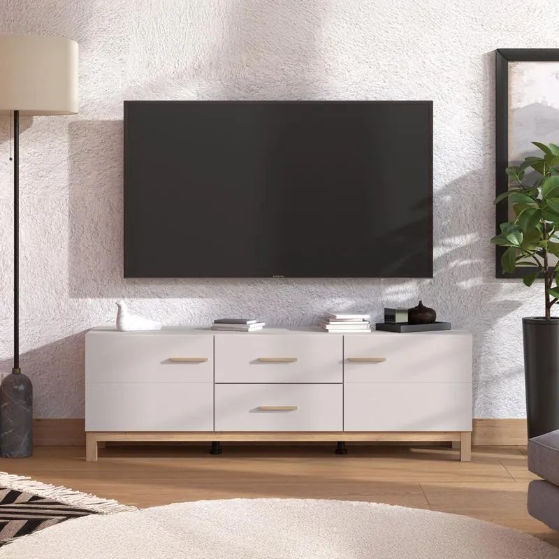 Έπιπλο τηλεόρασης ESSEX 154 3K2F2V Cashmere 154x42x51εκ. 154x42x51 εκ.