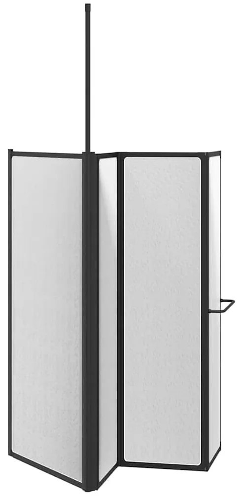 vidaXL Διαχωριστικό ντους Other Μαύρο 120 x 70 x 137 εκ Αλουμίνιο