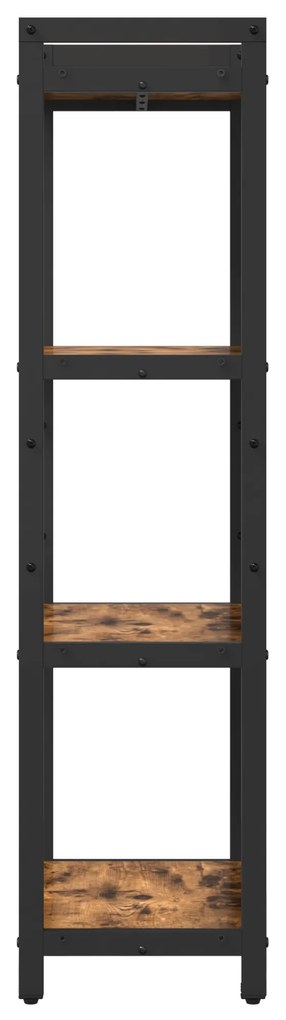 vidaXL Βιβλιοθήκη Καπνιστή δρυς 40 x 30 x 118 εκ Ξύλο