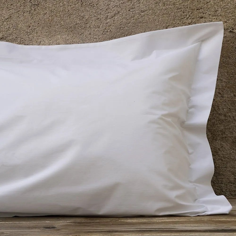 Μαξιλαροθήκη Ξενοδοχείου Oxford 3 Πλευρών White 144 Κλωστές 50% Βαμβάκι 50% Πολυέστερ 52 X 75 52x75cm Cotton-Polyester