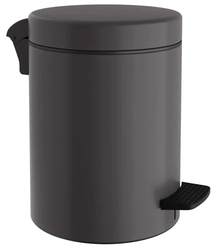 Κάδος Απορριμμάτων Μπάνιου (Φ20x28) Pam &amp; Co 5lt 96 Anthracite Matte