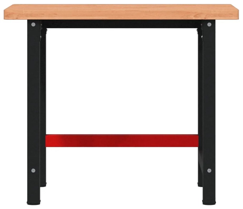 vidaXL Πάγκος Εργασίας Ορθογώνιος 100x60x83 εκ. από Μασίφ Ξύλο Οξιάς