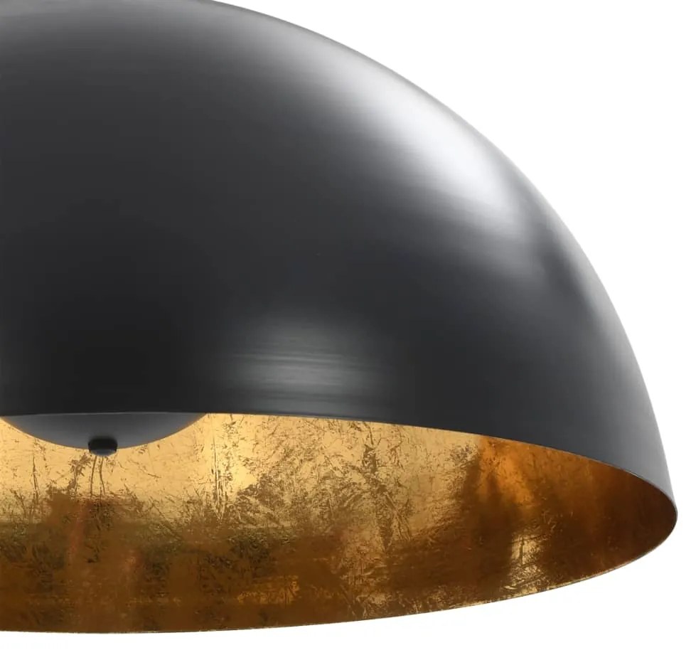 vidaXL Φωτιστικά Οροφής Ημισφαιρικά 2 τεμ. Μαύρο / Χρυσό 50 εκ. Ε27