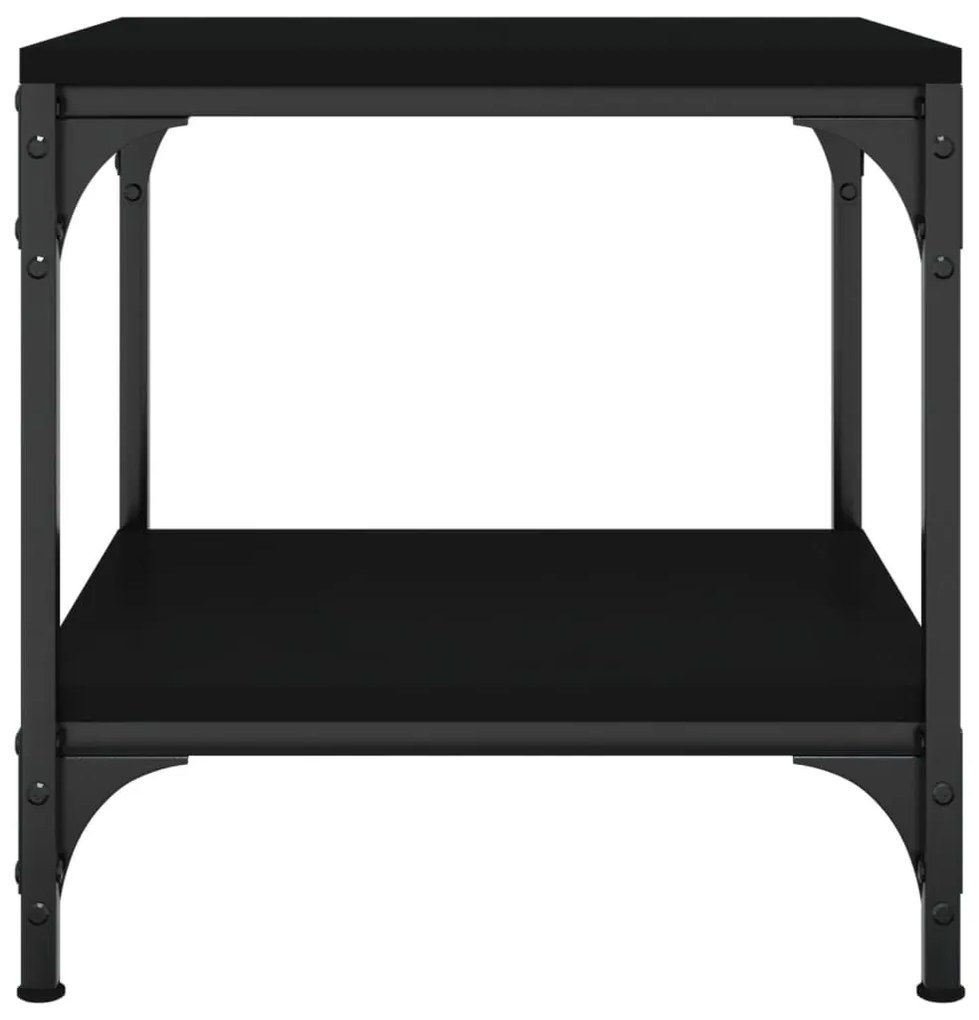Βοηθητικά Τραπέζια 2 τεμ. Μαύρα 40x40x40 εκ. Επεξεργασμένο Ξύλο - Μαύρο