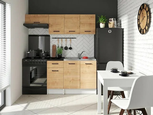 Σετ κουζίνας Boston 420, 180x45cm, 70 kg, Πλαστικοποιημένη μοριοσανίδα | Epipla1.gr