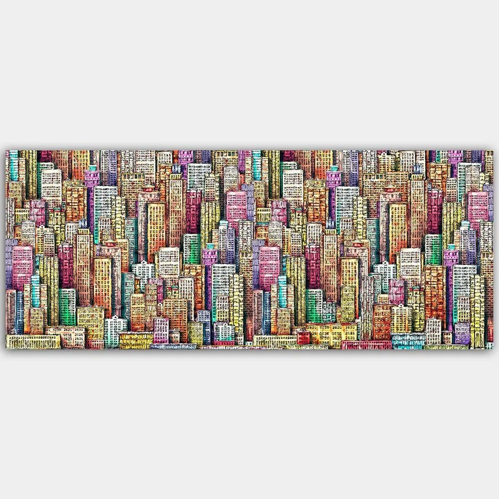 Πίνακας Καμβάς 451ERN1170 120x50cm Multi Wallity Οριζόντιοι Ξύλο, Καμβάς