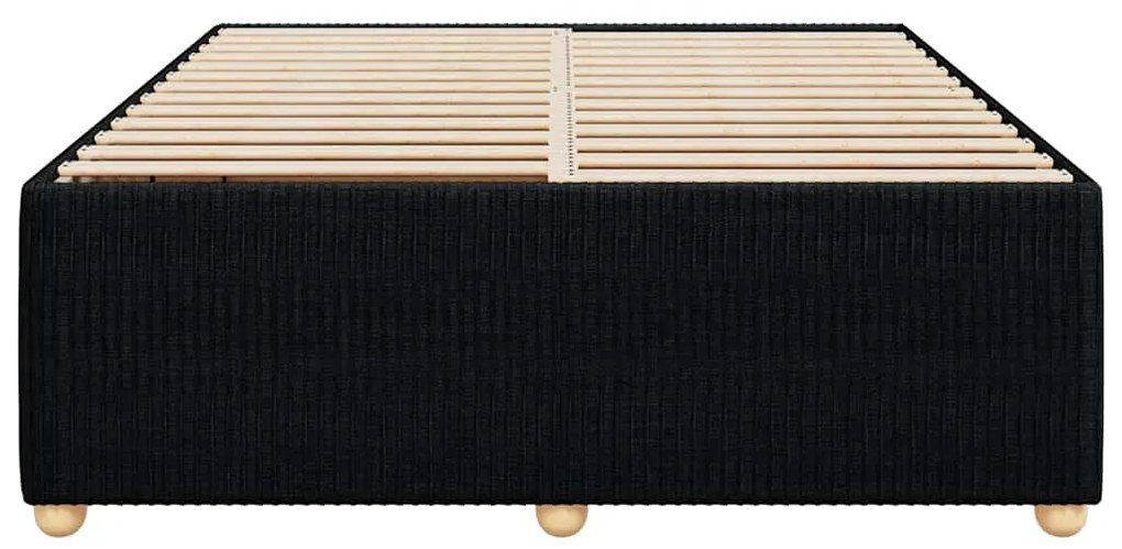 vidaXL Σκελετός Κρεβατιού Χωρίς Στρώμα Μαύρο 140x200 εκ.Υφασμάτινο