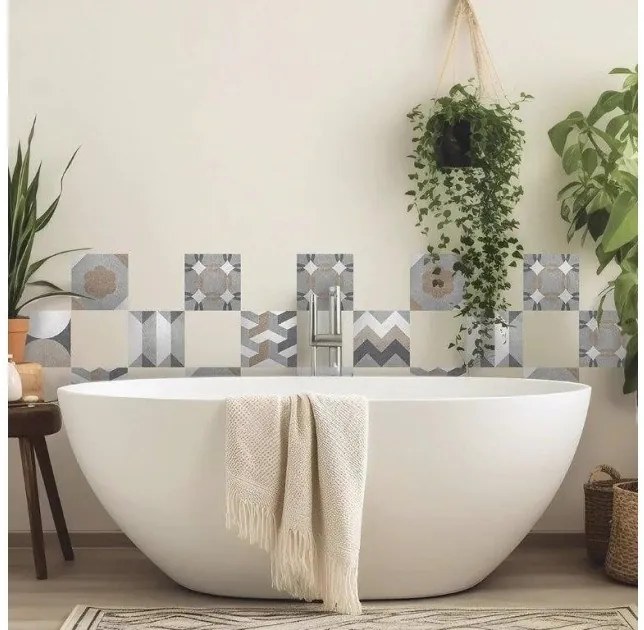 Πλακάκια Διακόσμησης Κουζίνας - Μπάνιου Geometric Tiles 31322 Ango-31322-Γκρι 31322