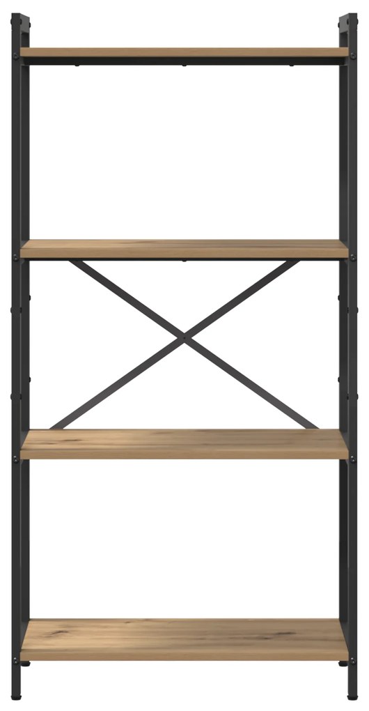 vidaXL Βιβλιοθήκη artisan δρυς 60 x 30 x 118 εκ Ξύλο και Χάλυβας