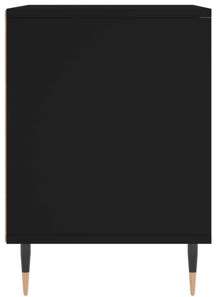 vidaXL Κομοδίνα 2 τεμ. Μαύρα 40 x 35 x 50 εκ. από Επεξεργασμένο Ξύλο