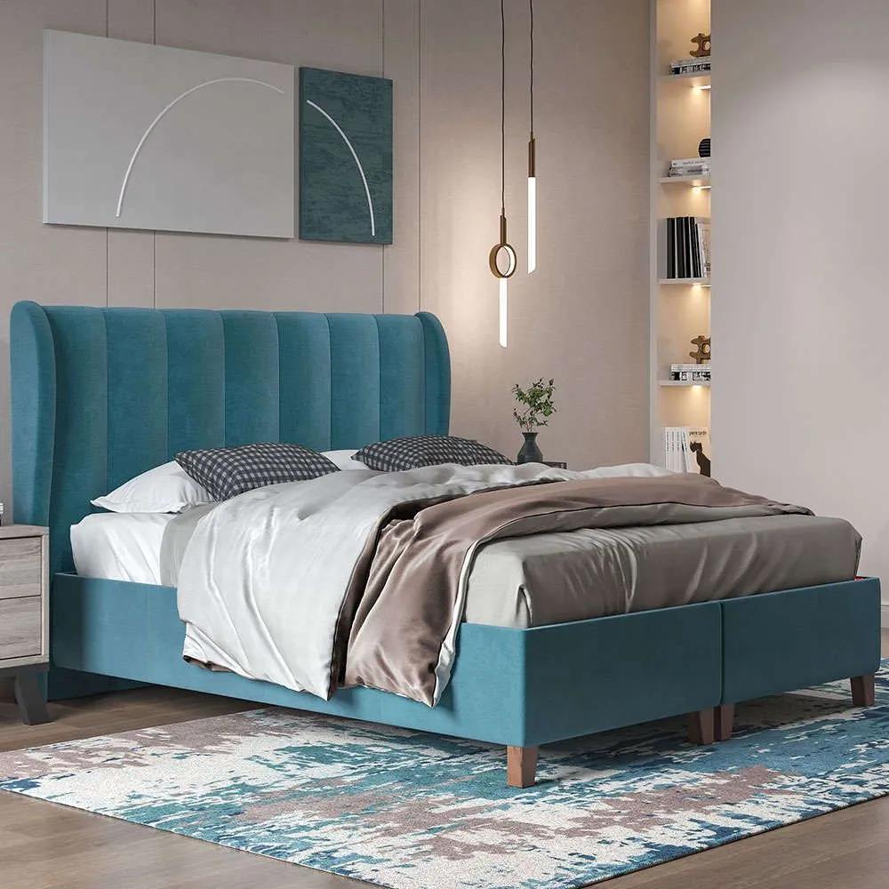Κρεβάτι Νο83 160x200x120cm Blue Υπέρδιπλο