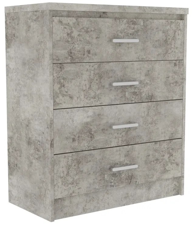 Φοιτητικό πακέτο επίπλων υπνοδωματίου OLYMPUS B pakoworld σετ 5τεμ σε antique ανθρακί απόχρωση