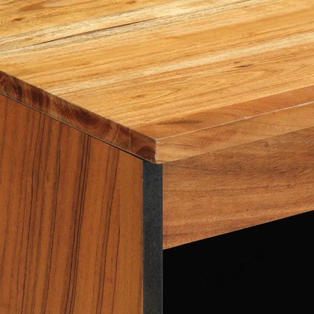 vidaXL Πλαϊνό γραφείο με ράφι Καφέ 60 x 33 x 75 cm Μασίφ ξύλο ακακίας