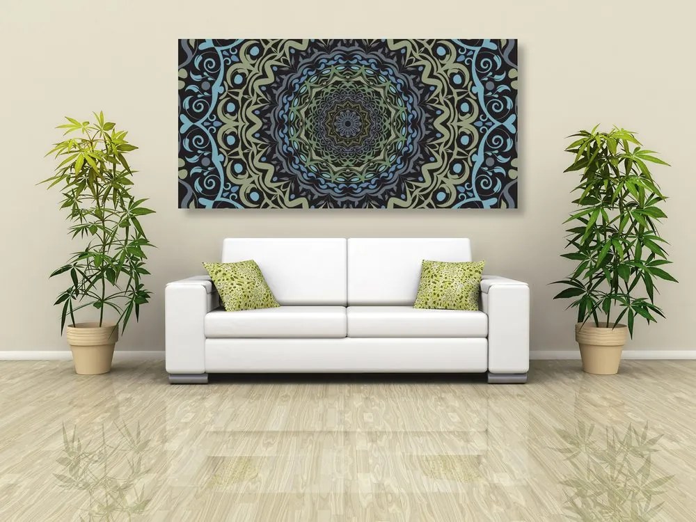 Εικόνα αφηρημένη Mandala σε στυλ vintage - 120x60