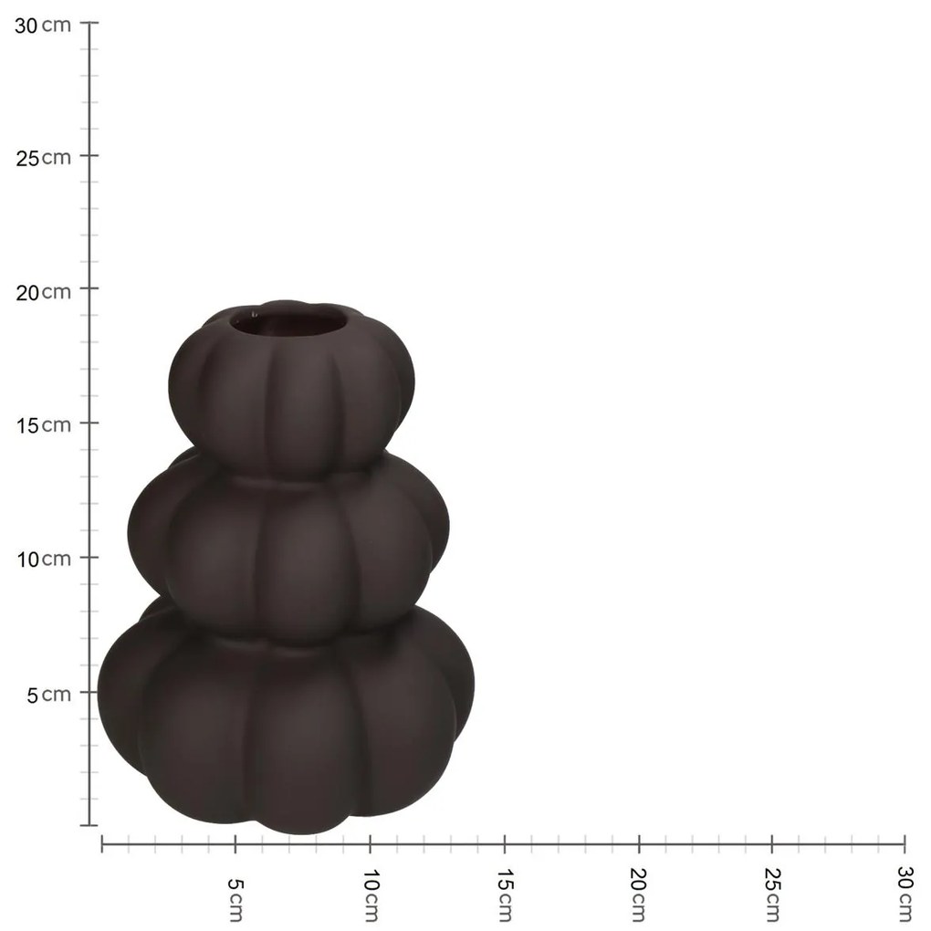 Βάζο Κολοκύθα Καφέ Δολομίτης 14.2x14.2x18.6cm - 05150312 - 05150312