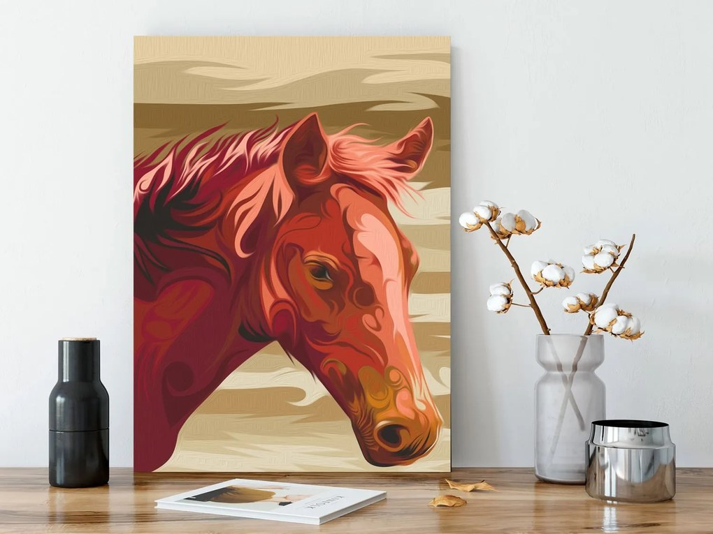 Πίνακας για να τον ζωγραφίζεις - Brown Horse 40x60