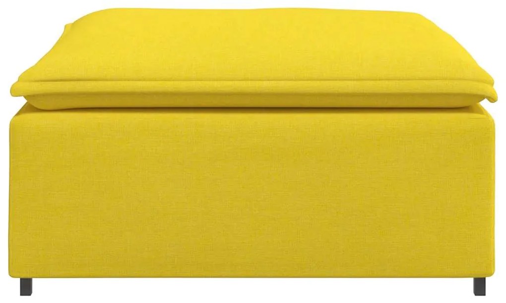 vidaXL Υποπόδιο Καναπέ Ανοιχτό Κίτρινο 100 x 100 x 48 εκ.