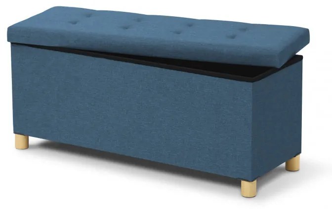 Σκαμπό με Αποθηκευτικό Χώρο 100 x 38 x 43 cm Χρώματος Πετρόλ Idomya 30010089  30010089