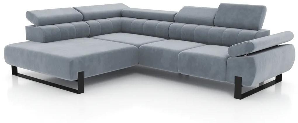 Γωνιακός καναπές κρεβάτι VERICA I, με ηλεκτρικά επεκτεινόμενα κάθισματα, γκρί ανοιχτό 312x96x214cm-Αριστερή γωνία-BOG1588