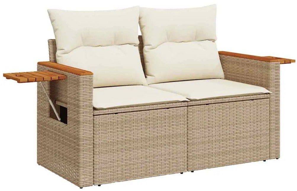 vidaXL Σετ Καναπέ Κήπου 10 pcs μπεζ και κρεμ 110 x 55 x 71 εκ