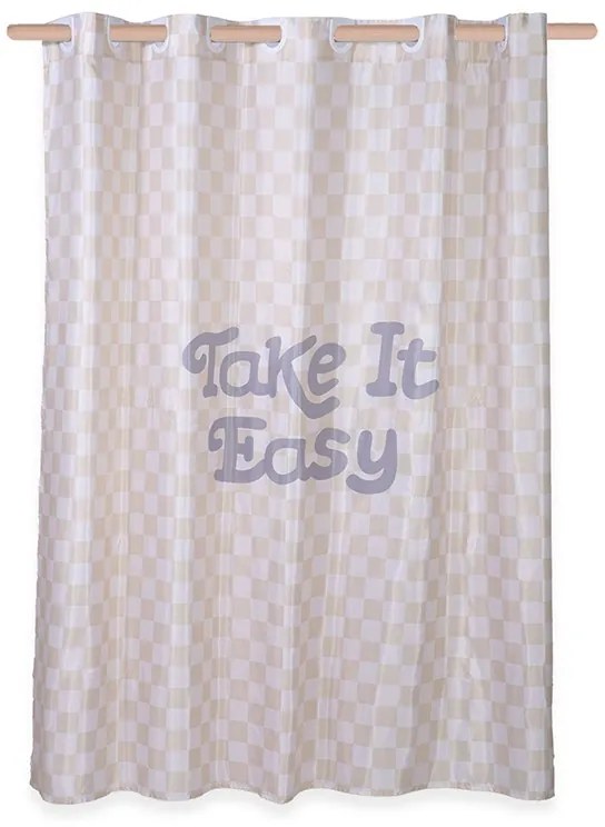ΚΟΥΡΤΙΝΑ ΜΠΑΝΙΟΥ EASY 180X200 - BEIGE 5205495603193