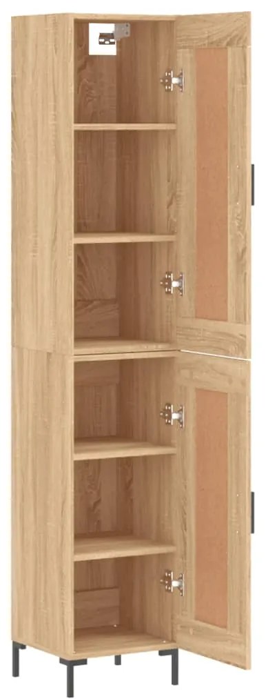 vidaXL Μπουφές Sonoma δρυς 34,5 x 34 x 180 εκ. από Επεξεργασμένο Ξύλο