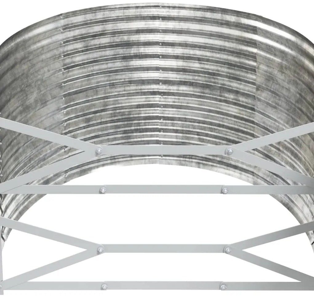 vidaXL Ζαρντινιέρα Ασημί 175x100x68 εκ. Γαλβανισμένος χάλυβας