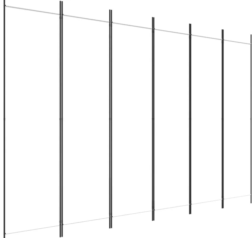 vidaXL Διαχωριστικό Δωματίου με 6 Πάνελ Λευκό 300 x 200 εκ. από Ύφασμα