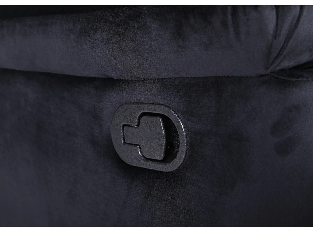 Πολυθρόνα Ανακλινόμενη ArteLibre CARINAE Μαύρο Βελούδο 93x90x100cm