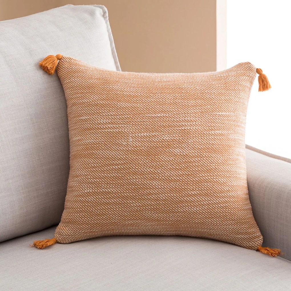 Μαξιλαροθήκη Διακοσμητική Dreadlocks 504/ 12 Honey Brown Gofis Home 43X43 100% Cotton
